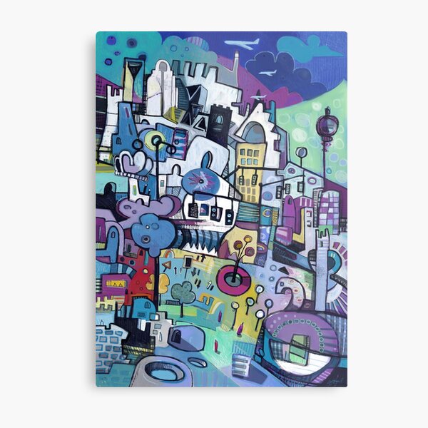 My City Conveyed Metal Print