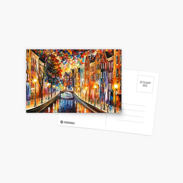 Item preview, AMSTERDAM - NIGHT CANAL - Leonid Afremov designed and sold by Leonid Afremov.