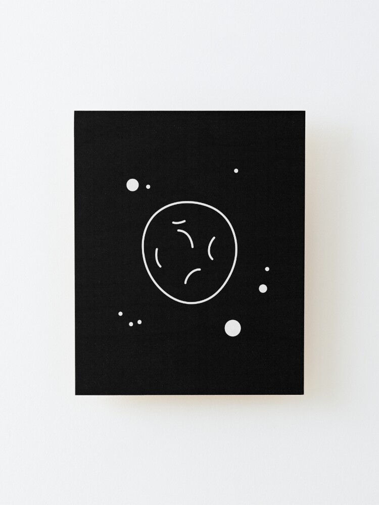 Alternate view of Asteroid Outline Mounted Print