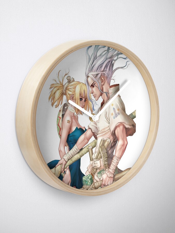 Dr Stone Ishigami Senku Kohaku Clock By Quentinr Redbubble