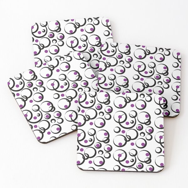 Item preview, Circles Pattern Purple Black designed and sold by Patricia Piotrak.