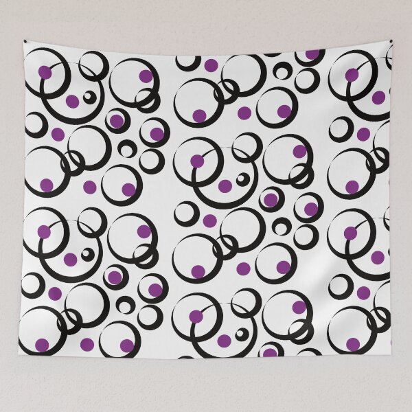 Item preview, Circles Pattern Purple Black designed and sold by Patricia Piotrak.