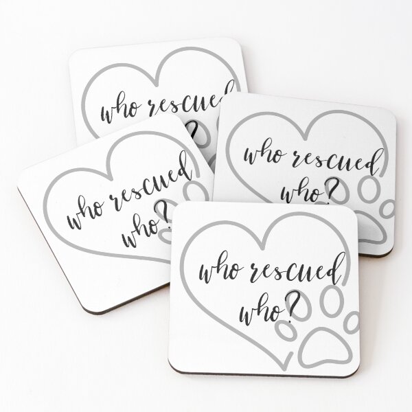 Item preview, who rescued who heart paw  designed and sold by hayleyh7.