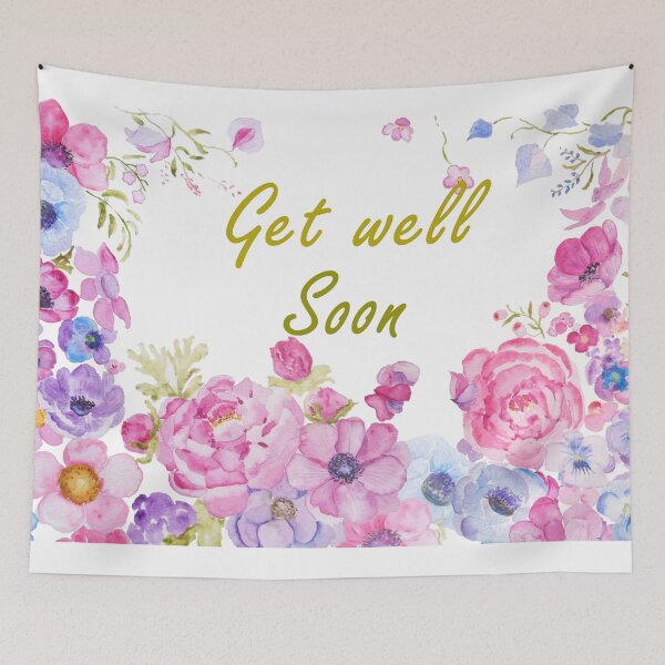 Item preview, get well soon card beautiful flowers cards designed and sold by ColorandColor.