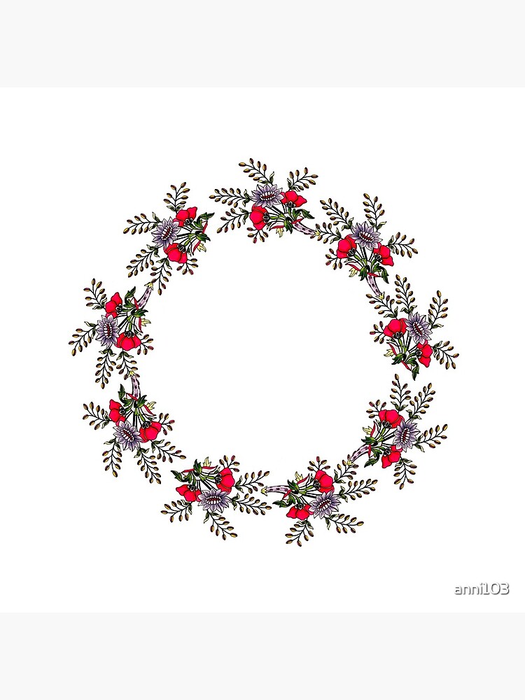 Flowers and leaves wreath by anni103