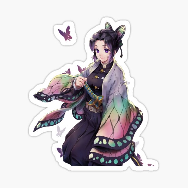 Kimetsu No Yaiba Shinobu Kocho Sticker By Quentinr Redbubble