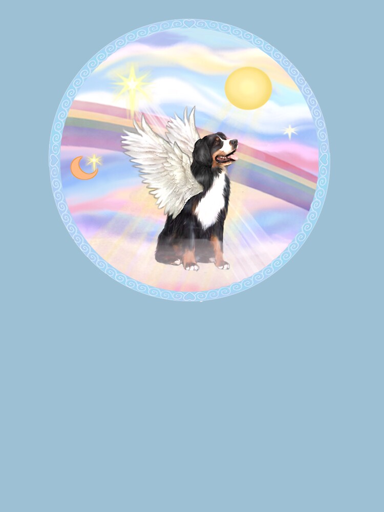 Bernese Mountain Dog in Heavens Clouds by JeanBFitzgerald