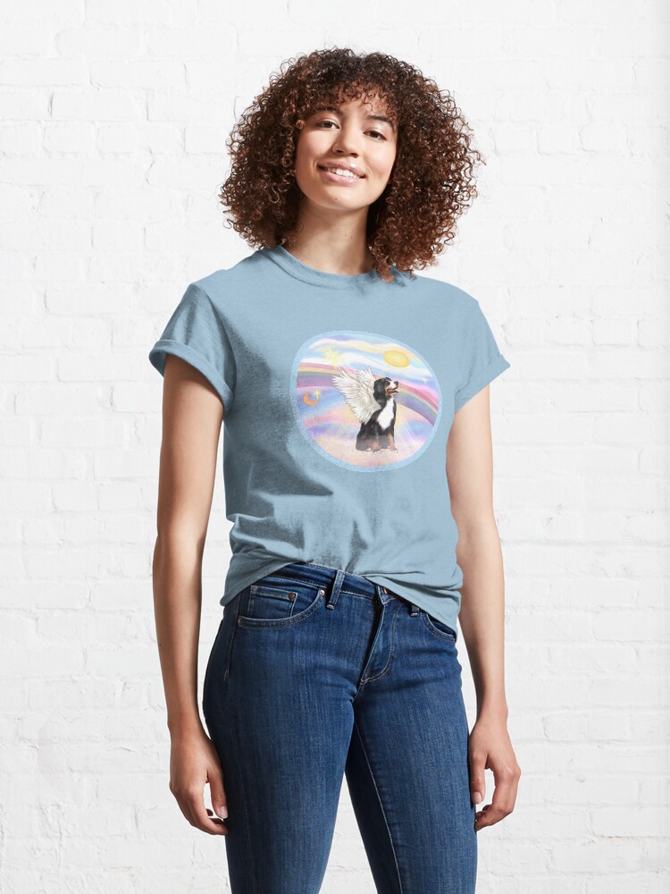 Alternate view of Bernese Mountain Dog in Heavens Clouds Classic T-Shirt