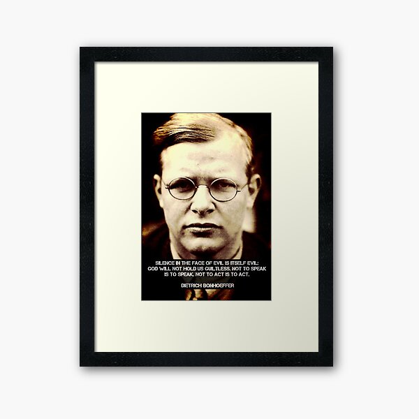 Silence In the Face of Evil Framed Art Print