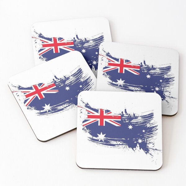 Item preview, Australia Flag Brush Splatter designed and sold by DCornel.