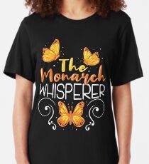 Butterfly Monarch Catcher Entomology Gift Slim Fit T-Shirt