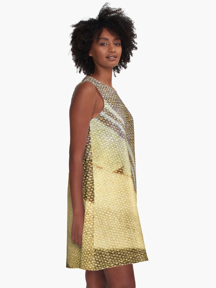 Agave Cactus on burlap cloth | A-Line Dress