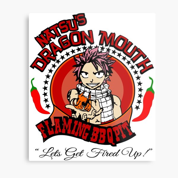 Natsu BBQ FairyTale Anime Metal Print