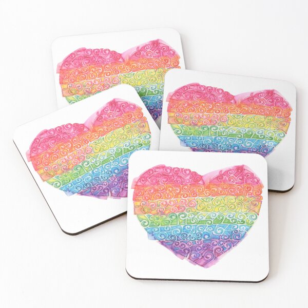 Item preview, Watery Rainbow Swirl Heart  designed and sold by Gwenn Seemel.