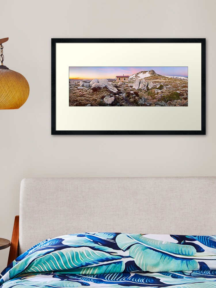 Thumbnail 2 of 7, Framed Art Print, Seamans Hut, Mt Kosciuszko, New South Wales, Australia designed and sold by Chockstone.