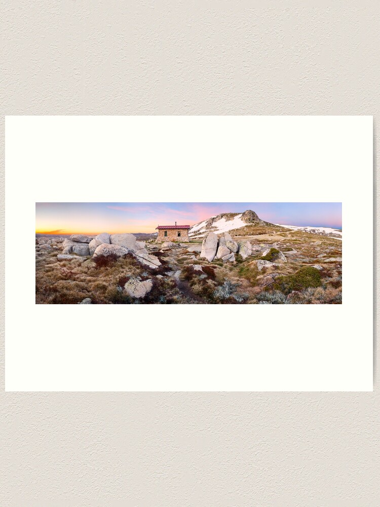 Alternate view of Seamans Hut, Mt Kosciuszko, New South Wales, Australia Art Print