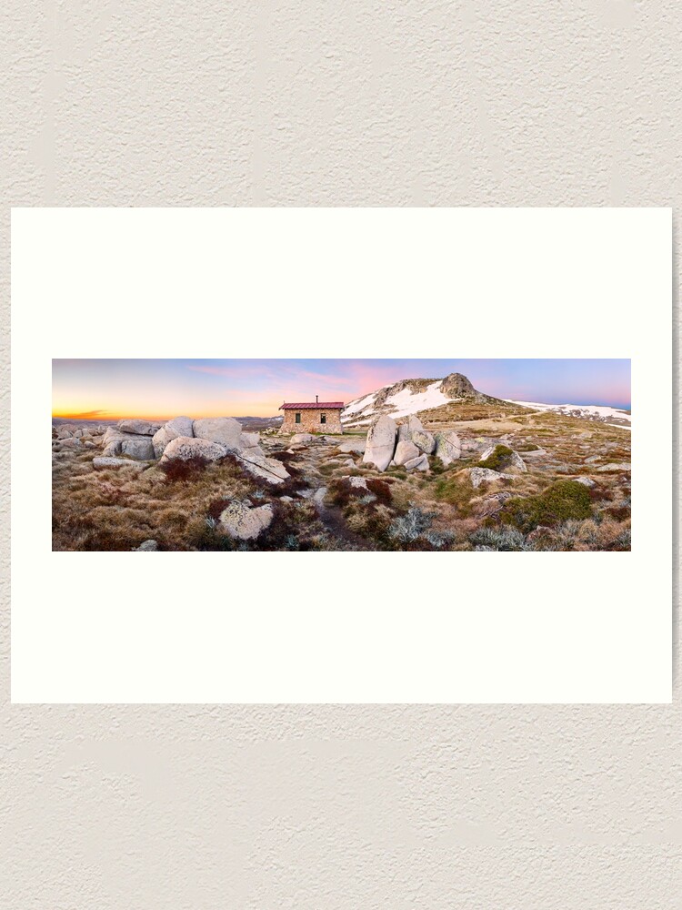 Alternate view of Seamans Hut, Mt Kosciuszko, New South Wales, Australia Art Print