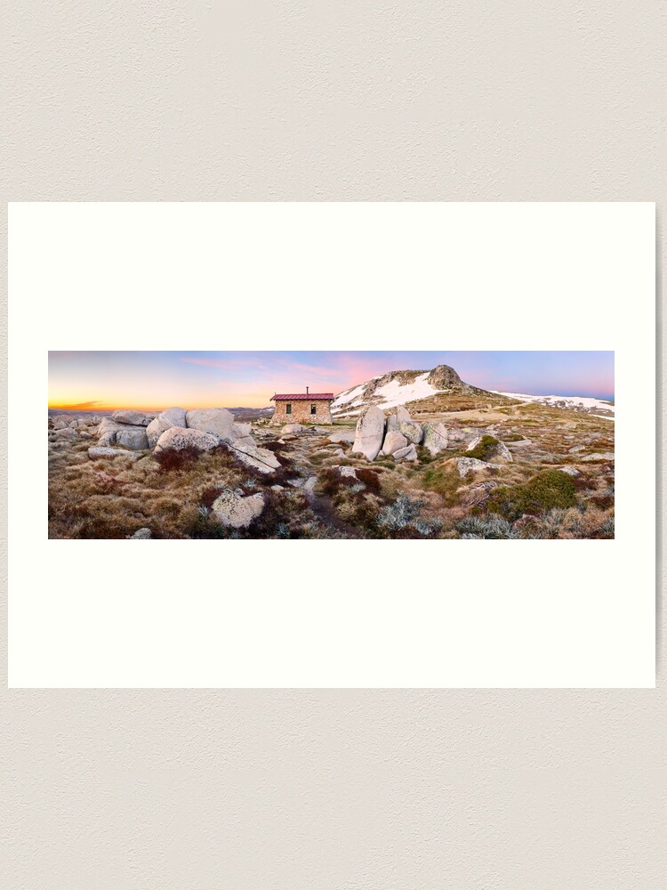 Alternate view of Seamans Hut, Mt Kosciuszko, New South Wales, Australia Art Print