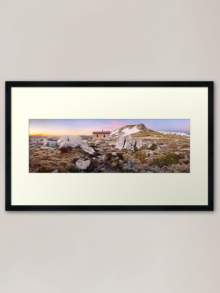 Thumbnail 1 of 7, Framed Art Print, Seamans Hut, Mt Kosciuszko, New South Wales, Australia designed and sold by Chockstone.
