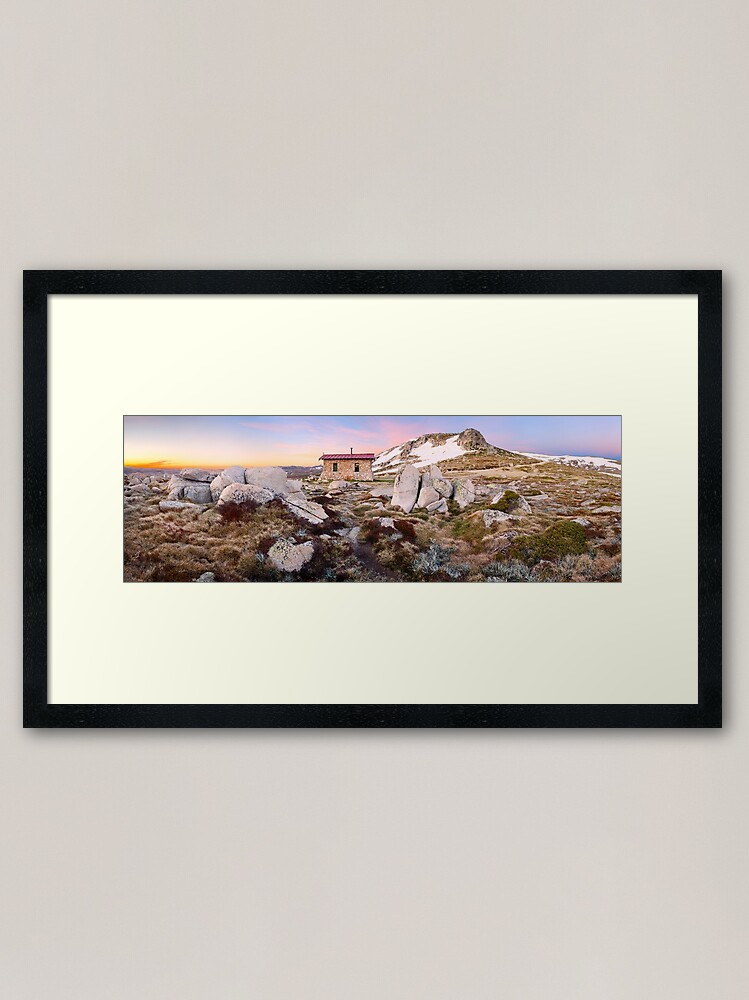 Alternate view of Seamans Hut, Mt Kosciuszko, New South Wales, Australia Framed Art Print