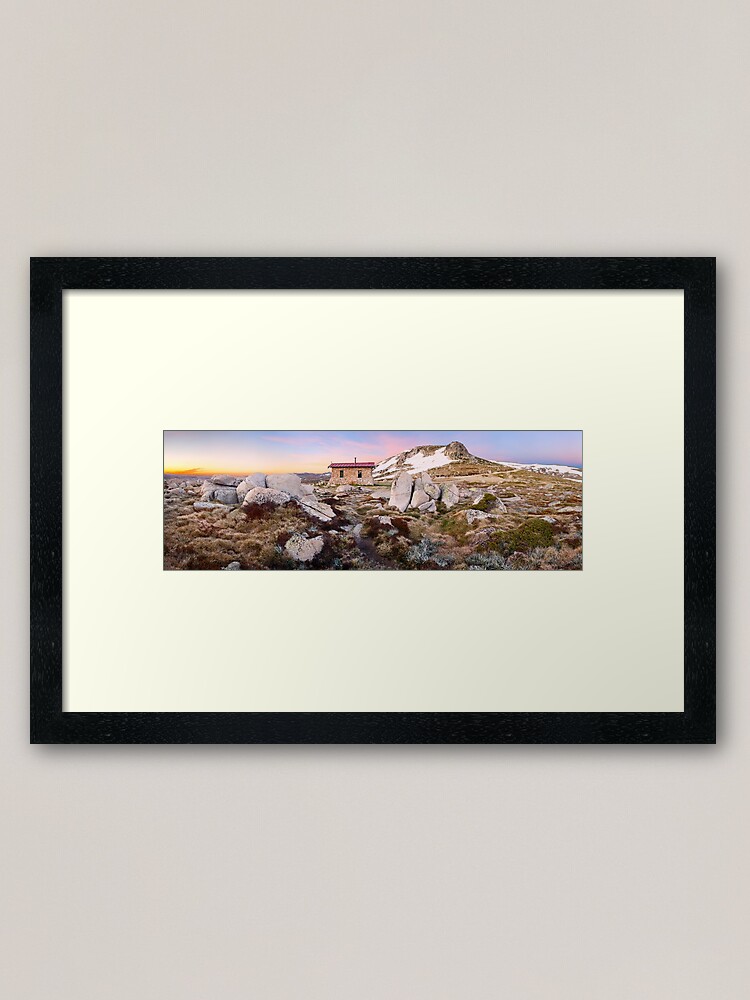 Alternate view of Seamans Hut, Mt Kosciuszko, New South Wales, Australia Framed Art Print