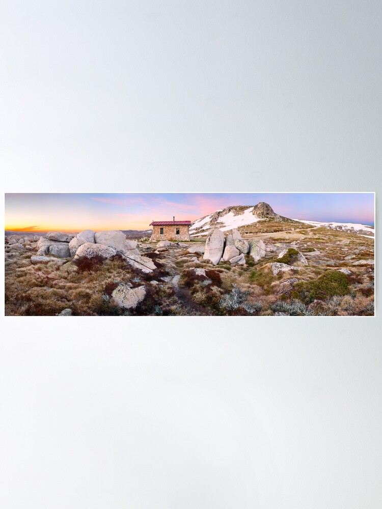 Alternate view of Seamans Hut, Mt Kosciuszko, New South Wales, Australia Poster