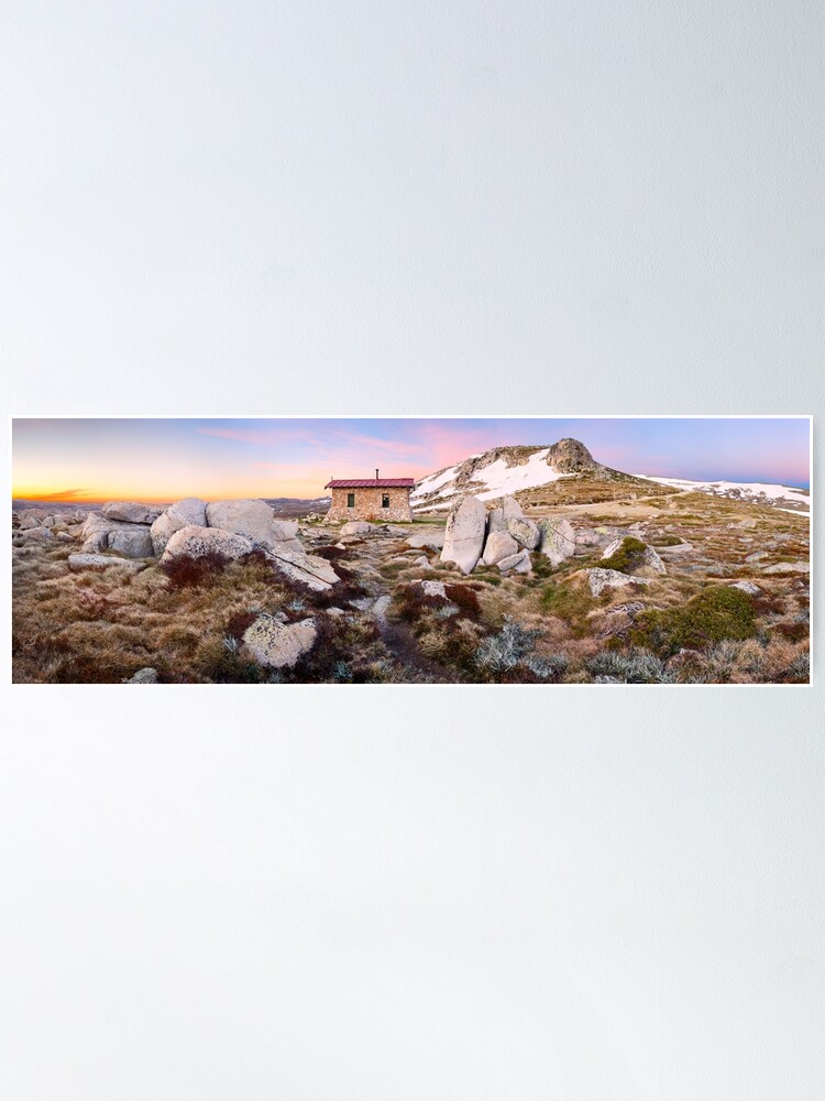 Alternate view of Seamans Hut, Mt Kosciuszko, New South Wales, Australia Poster