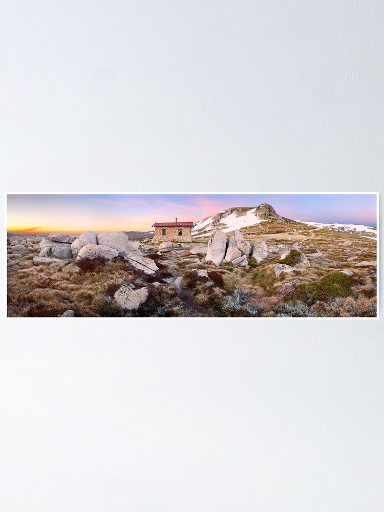 Alternate view of Seamans Hut, Mt Kosciuszko, New South Wales, Australia Poster