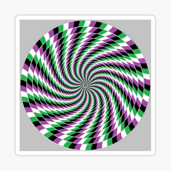 #Graphic #Design, Optical #Art: Moving Pattern Illusion - #OpArt  Sticker