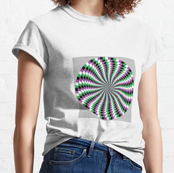 #Graphic #Design, Optical #Art: Moving Pattern Illusion - #OpArt  Classic T-Shirt