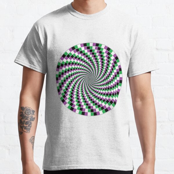 #Graphic #Design, Optical #Art: Moving Pattern Illusion - #OpArt  Classic T-Shirt