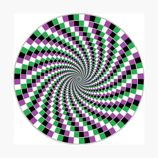 #Graphic #Design, Optical #Art: Moving Pattern Illusion - #OpArt  Photographic Print