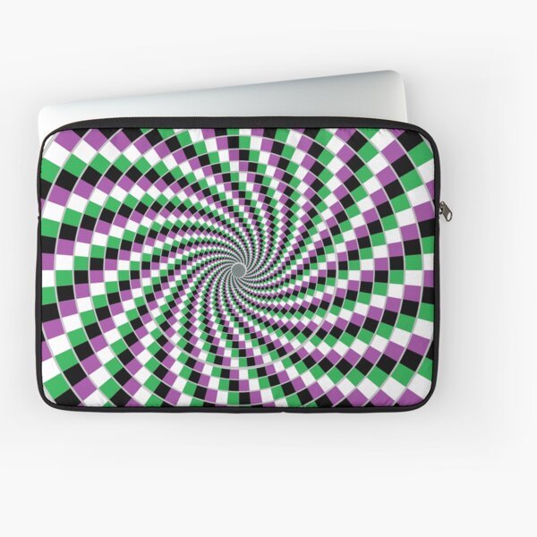 #Graphic #Design, Optical #Art: Moving Pattern Illusion - #OpArt  Laptop Sleeve