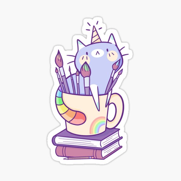 Kawaii Unicorn Stickers Redbubble - kawaii unicorn roblox character girl