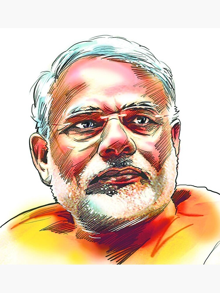 Hand Made Sketch of Narendra Modi - Etsy