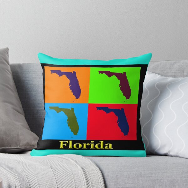 Item preview, Colorful Florida State Pop Art Map designed and sold by KWJphotoart.