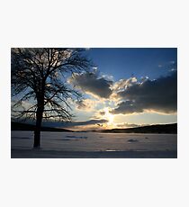 Sunset in Snow Photographic Print