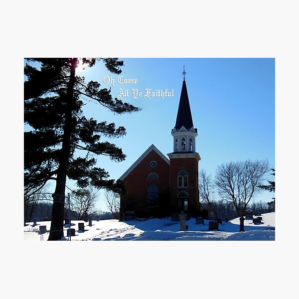 O Come Christmas Card Photographic Print