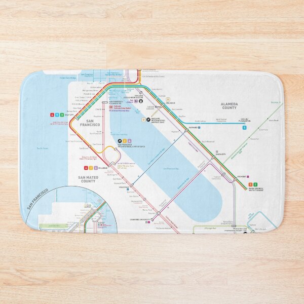 Item preview, San Francisco Bay Area Transit Map designed and sold by Jug Cerovic.