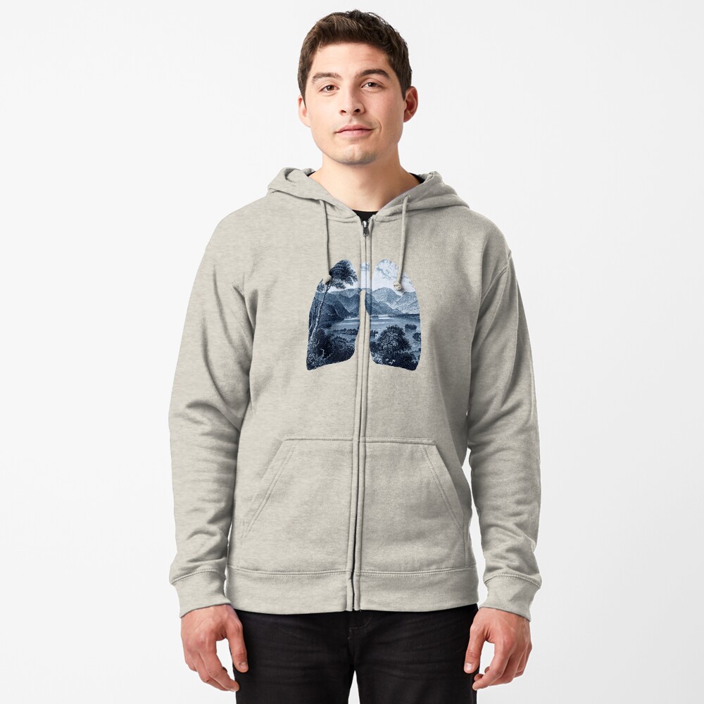 Aperçu de l'œuvre Veste zippée à capuche créée et vendue par thepapercrane.