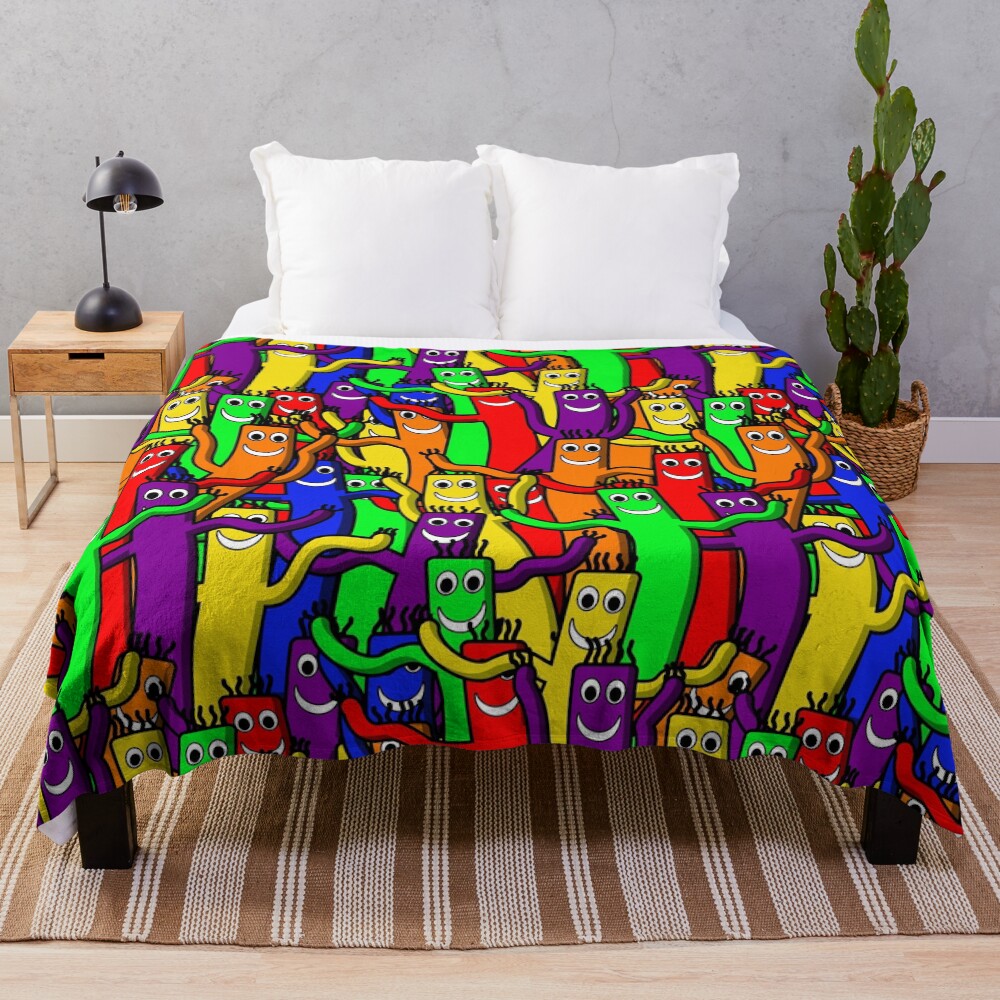 wacky inflatable arm flailing tube man Throw Blanket