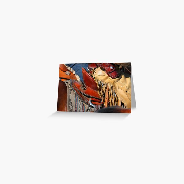 " Leather " Greeting Card