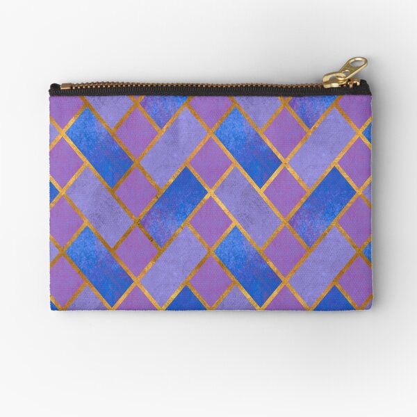 Indigo Tiles Zipper Pouch
