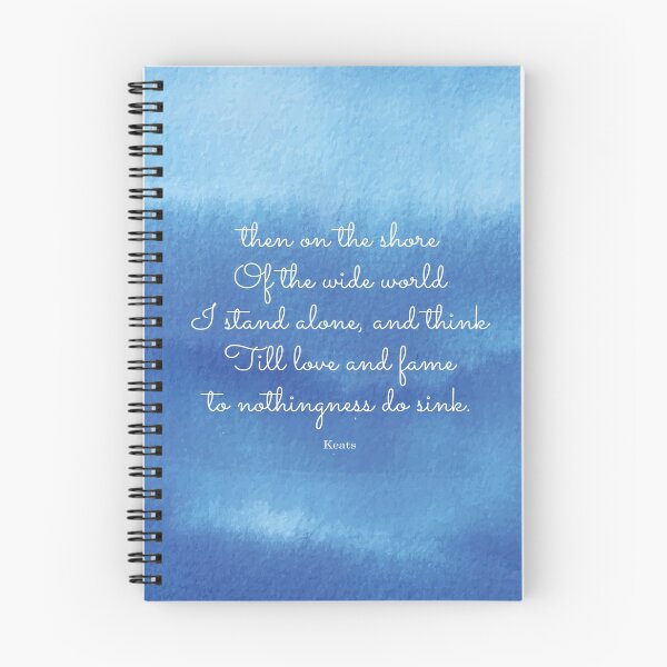 Item preview, then on the shore of the wide world I stand alone - Keats designed and sold by StudioCitrine.