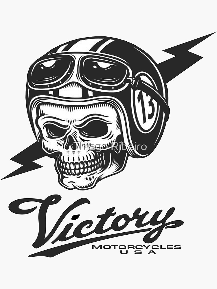 "Skull Motorcycles" Sticker for Sale by Thiago Ribeiro Redbubble