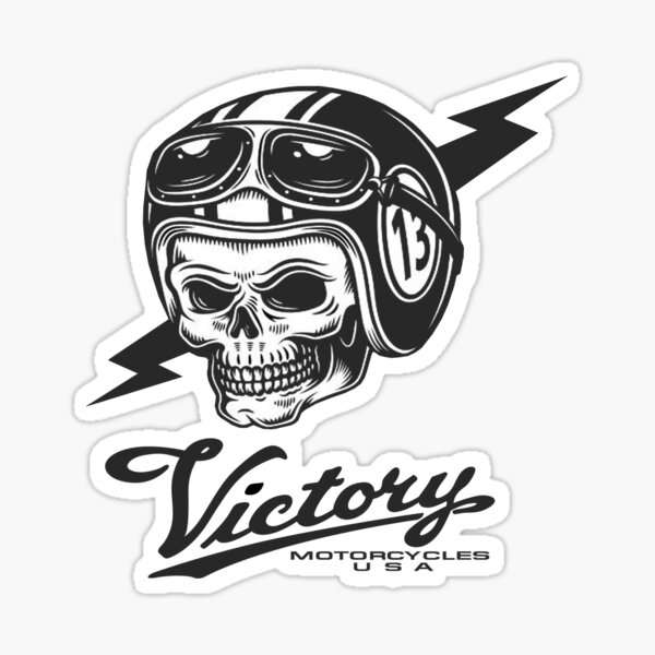 Autocollant Moto Vintage Skull - ZoneStickers