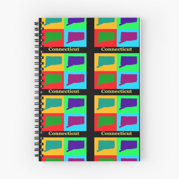 Item preview, Colorful Connecticut State Pop Art Map designed and sold by KWJphotoart.