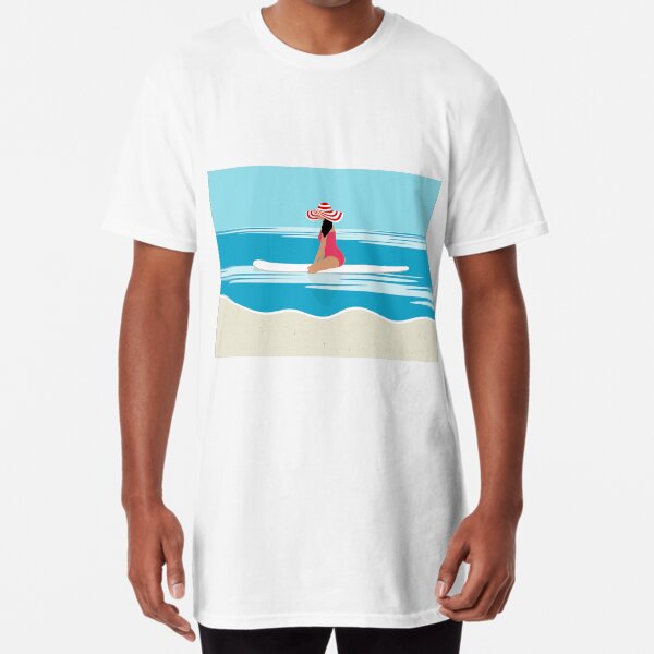 Solo surfing woman Long T-Shirt