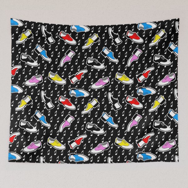 Item preview, black sock hop pattern designed and sold by B0red.