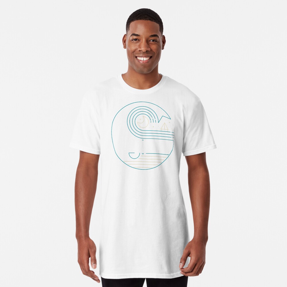 Vista previa del artículo con la obra «Camiseta larga», diseñado y vendido por thepapercrane.